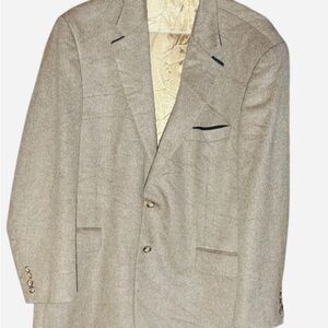 Bill Blass Men’s Coat Tan 100% Camel Hair Size 46L